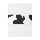 Bandeau De Faire-part Mariage Impression Taches de Vache Noir & Blanc (Dos Example)