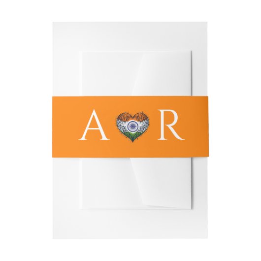 Bandeau De Faire-part Mariage indien Couple (Devant example)