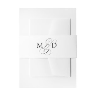 Bandeau De Faire-part Mariage Initiales De Script Élégant Moderne