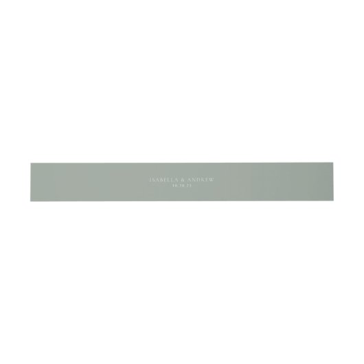 Bandeau De Faire-part Mariage italien Solid Sage Green (Plat)