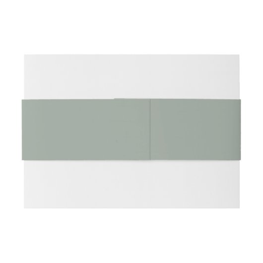 Bandeau De Faire-part Mariage italien Solid Sage Green (Dos exemple)