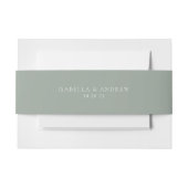 Bandeau De Faire-part Mariage italien Solid Sage Green (Devant Example)