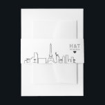 Bandeau De Faire-part Mariage Las Vegas | Monogramme stylisé Skyline<br><div class="desc">Un groupe unique de ventre monogramme mariage Las Vegas spécialement adapté à votre futur mariage.</div>