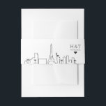 Bandeau De Faire-part Mariage Las Vegas | Monogramme stylisé Skyline<br><div class="desc">Un groupe unique de ventre monogramme mariage Las Vegas spécialement adapté à votre futur mariage.</div>