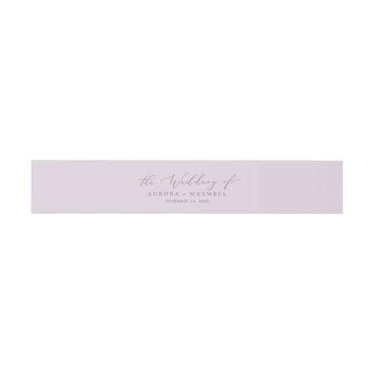 Bandeau De Faire-part Mariage Lavender Delicate (Plat)