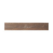 Bandeau De Faire-part Mariage Love Texte Sur Le Bois (Plat)