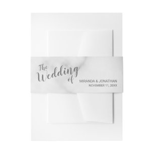 Bandeau De Faire-part Mariage Marbre blanc élégant