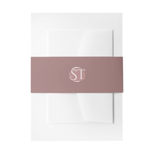 Bandeau De Faire-part Mariage Mauve Monogram (Devant example)