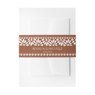 Bandeau De Faire-part Mariage mexicain vintage en terre cuite