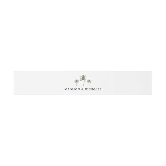 Bandeau De Faire-part Mariage minimal de palmiers (Plat)