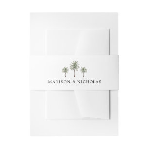 Bandeau De Faire-part Mariage minimal de palmiers