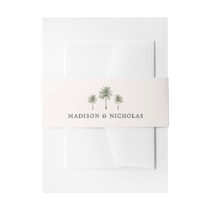 Bandeau De Faire-part Mariage minimal de palmiers