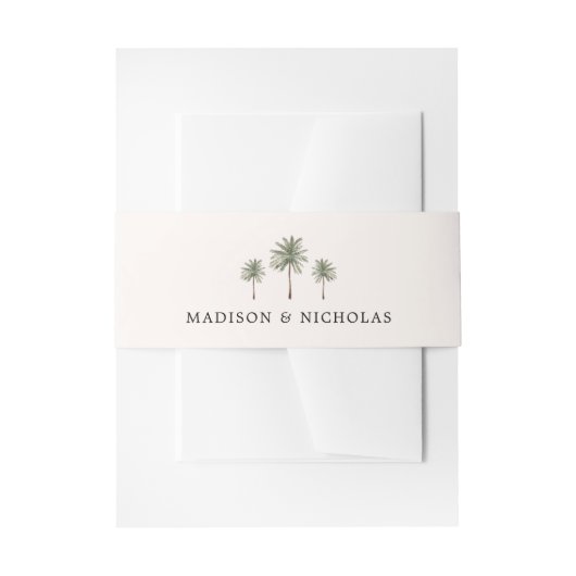 Bandeau De Faire-part Mariage minimal de palmiers (Devant example)