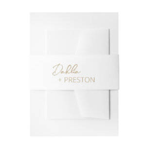 Bandeau De Faire-part Mariage minimal Gold Modern