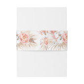 Bandeau De Faire-part Mariage minimal moderne texturé rose pâle (Dos Example)