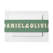 Bandeau De Faire-part Mariage minimal Vosvos vert (Devant Example)