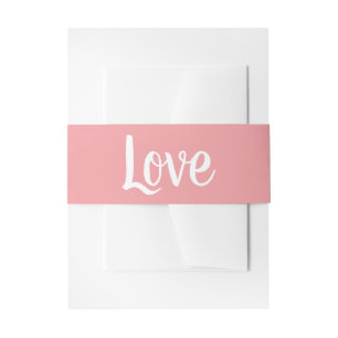 Bandeau De Faire-part Mariage Minimaliste Amour Rose Fête