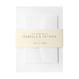 Bandeau De Faire-part Mariage Minimaliste Beige Élégant