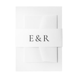 Bandeau De Faire-part Mariage minimaliste monogramme gras moderne