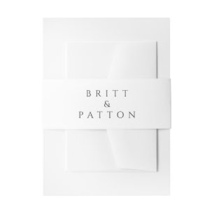 Bandeau De Faire-part Mariage minimaliste noir et blanc moderne