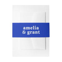 Mariage Moderne avec Police Retro Saphir Bleu