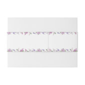 Bandeau De Faire-part Mariage moderne chic Lavande violet Fleurs (Dos exemple)