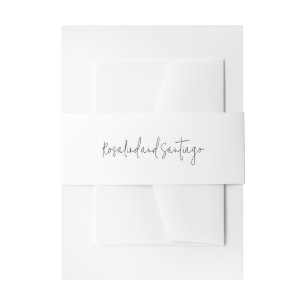 Bandeau De Faire-part Mariage Moderne Classique Noir et Blanc