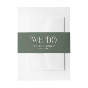 Bandeau De Faire-part Mariage Moderne de Blaire Moss en Vert