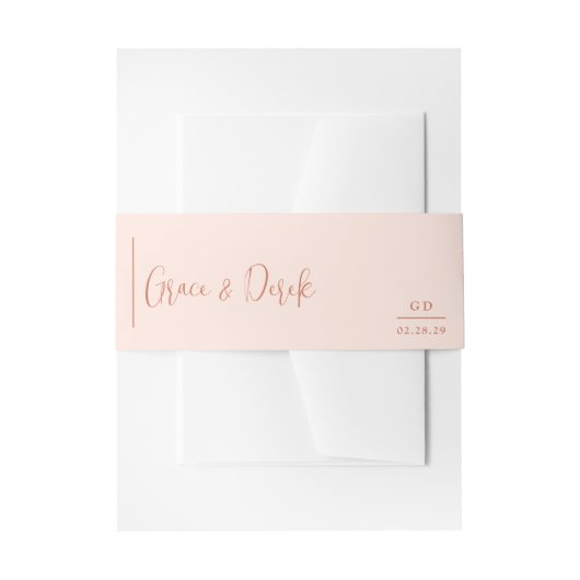 Bandeau De Faire-part Mariage Moderne de Grace Peach (Devant example)