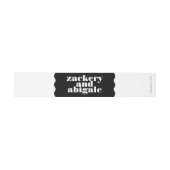 Bandeau De Faire-part Mariage moderne Gras fractionné noir blanc (Plat)