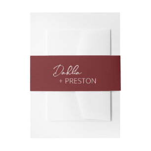 Bandeau De Faire-part Mariage Moderne Minimaliste Bordeaux