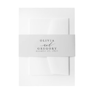 Bandeau De Faire-part Mariage moderne minimaliste gris clair