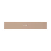 Bandeau De Faire-part Mariage Moderne Monogramme Marron (Plat)