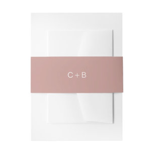 Bandeau De Faire-part Mariage Moderne Monogramme Rose