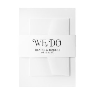 Bandeau De Faire-part Mariage Moderne Noir et Blanc de Blaire