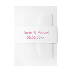 Bandeau De Faire-part Mariage Moderne Rose framboise