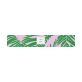 Bandeau De Faire-part Mariage moderne rose + palmier vert (Plat)