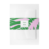 Mariage moderne rose + palmier vert