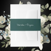 Bandeau De Faire-part Mariage Moderne Simple et Classique Vert Chasseur