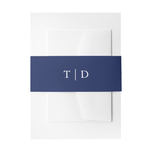 Bandeau De Faire-part Mariage moderne Trisha Navy Blue (Devant example)