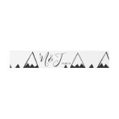 Bandeau De Faire-part Mariage Monochrome Mountain Tops (Plat)