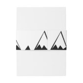 Bandeau De Faire-part Mariage Monochrome Mountain Tops (Dos Example)