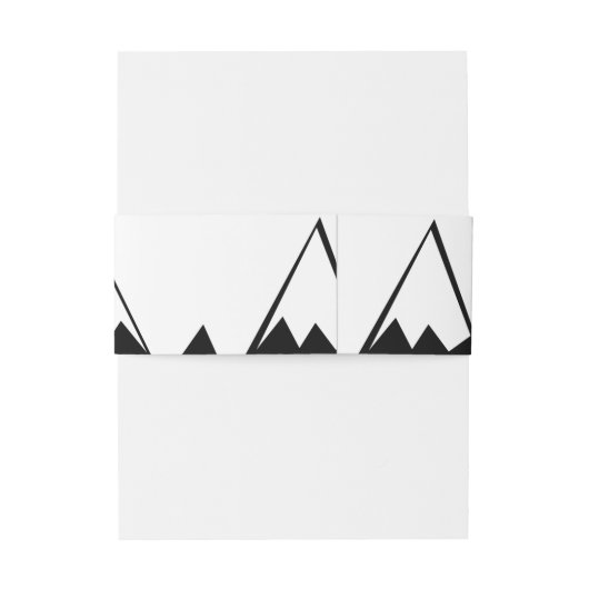 Bandeau De Faire-part Mariage Monochrome Mountain Tops (Dos Example)