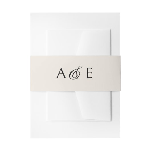 Bandeau De Faire-part Mariage Monogram Ampersand Champagne (Devant example)