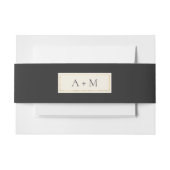 Bandeau De Faire-part Mariage monogramme Black Elegant (Devant Example)