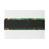 Bandeau De Faire-part Mariage monogramme Black Green Gold (Dos exemple)