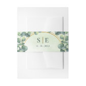 Bandeau De Faire-part Mariage Monogramme Botanique Eucalyptus Verdure (Devant example)