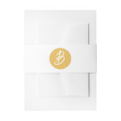 Bandeau De Faire-part Mariage Monogramme d'or solide (Devant example)