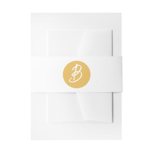 Bandeau De Faire-part Mariage Monogramme d'or solide (Devant example)