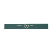 Bandeau De Faire-part Mariage Monogramme Emerald Green (Plat)